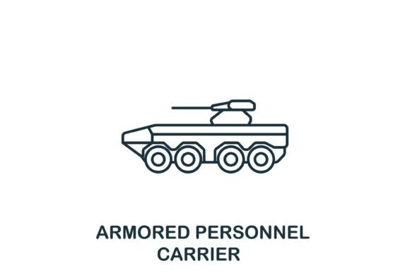 Armored Personnel Carrier Icon for Crafting and Graphics
