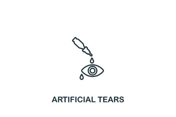 Artificial Tears Icon for Digital Product Creation