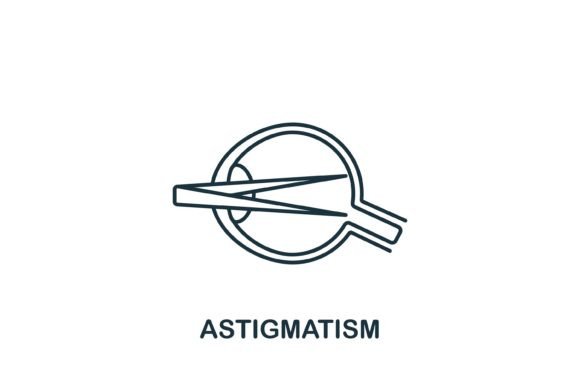 Astigmatism Icon: A Modern Graphic for Editorial and Web Design