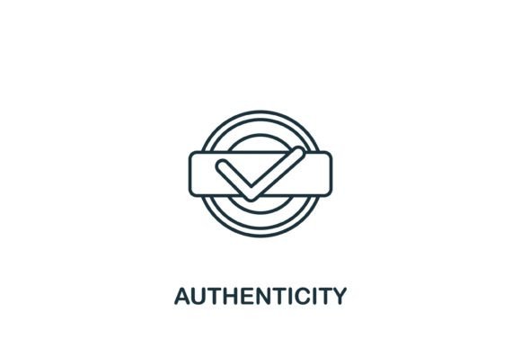 Authnticity Icon: A Versatile Graphic Design Asset for Modern Web and Editorial Use