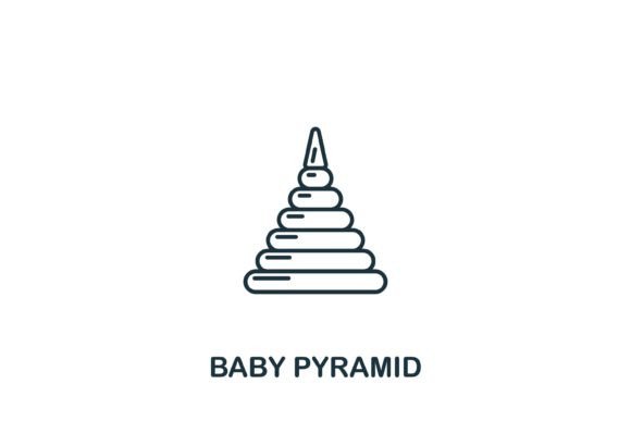 Baby Pyramid Icon for Local Business Graphics