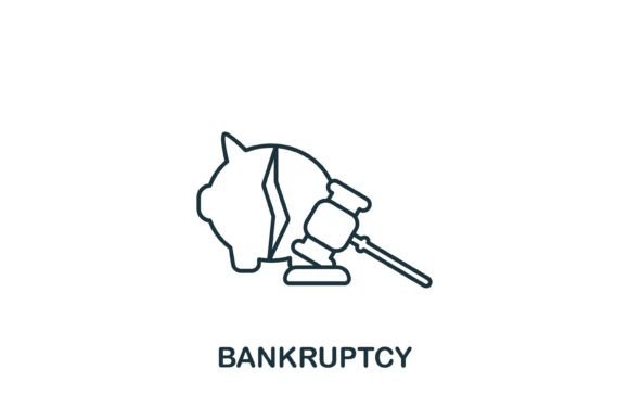 Bankruptcy Icon for Small Business Branding and Design