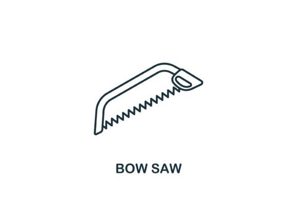 Bow Saw Icon: A Modern Graphic for Editorial and Web Design
