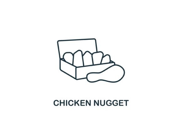 Chicken Nugget Icon for Graphics and Icons