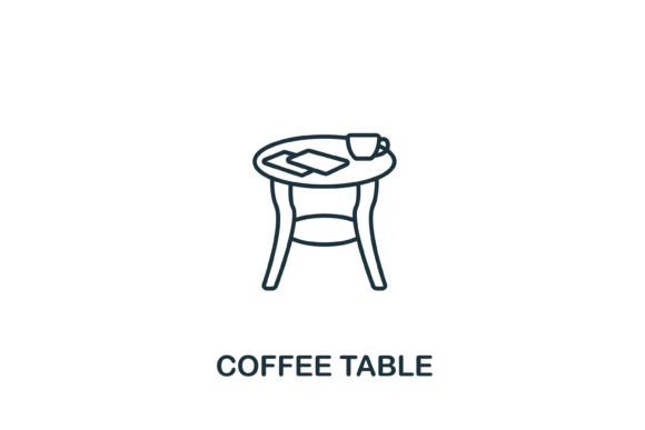 Coffee Table Icon for Handmade Graphics and Icons