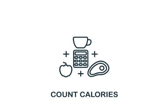 Count Calories Icon – A Versatile Graphic for Handmade Creations