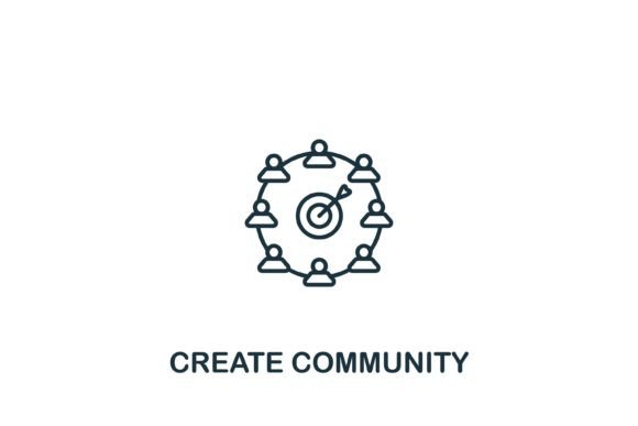Create Community Icon – A Versatile Graphic for Web and Editorial Use