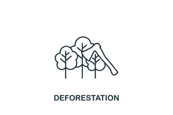 Deforestation Icon for Crafting and Graphics