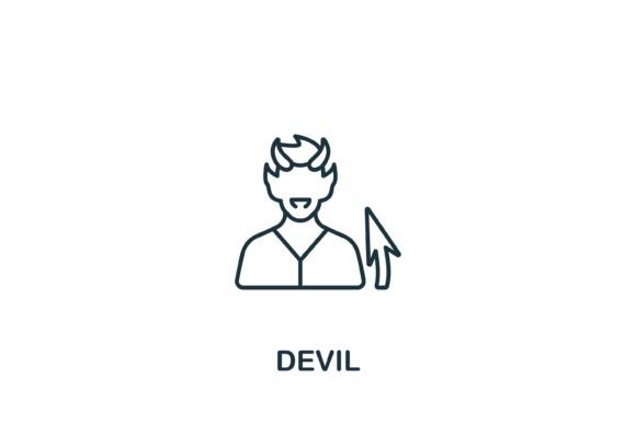 Devil Icon: A Graphic Design Asset for Icons and Creative Projects