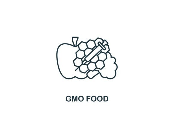 Gmo Food Icon for Digital and Print Products