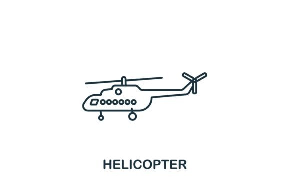 Helicopter Icon: A Modern Graphic Asset for Web and Editorial Design