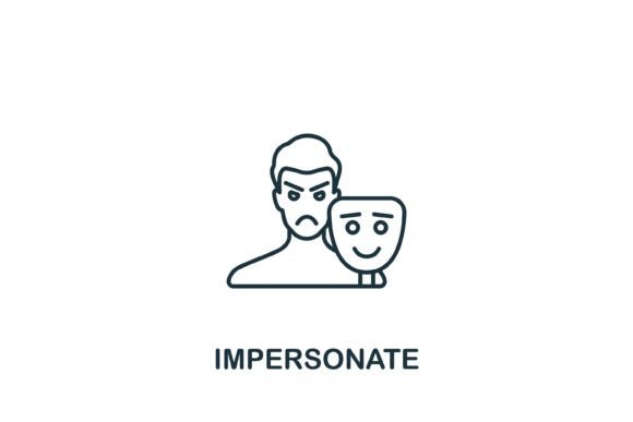 Impersonate Icon: A Versatile Graphic for Modern Design Projects
