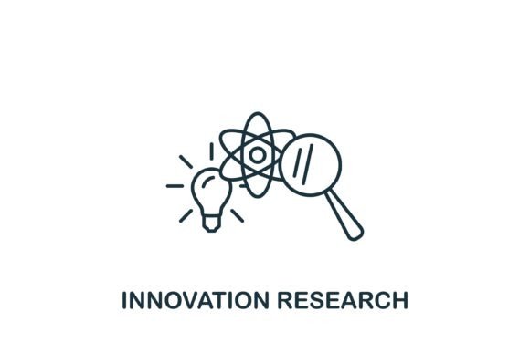 Innovation Research Icon – A Versatile Graphic Asset for Modern Branding