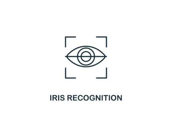 Iris Recognition Icon – A Versatile Graphic for Branding and Marketing