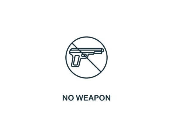 No Weapon Icon Graphics for Handmade Creations