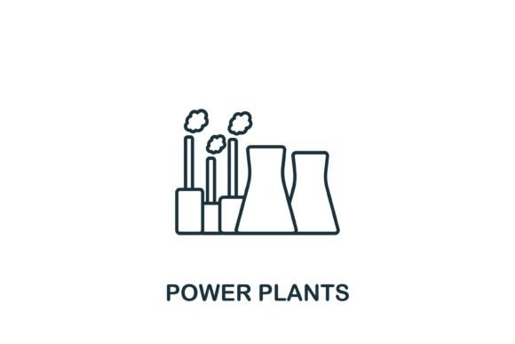 Power Plants Icon: A Versatile Graphic Asset for Branding and Marketing