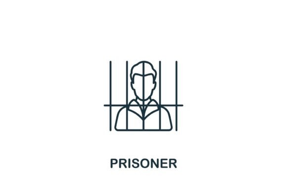 Prisoner Icon: A Modern Graphic for Editorial and Web Design