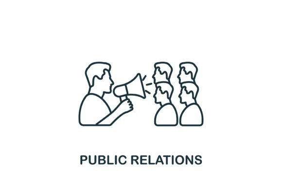 Public Relations Icon for Small Business Branding and Graphics