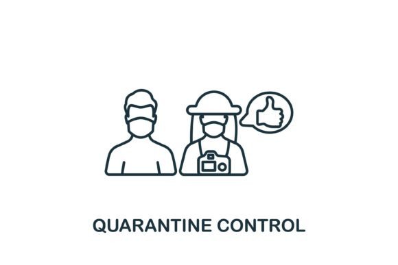Quarantine Control Icon for Local Business Graphics