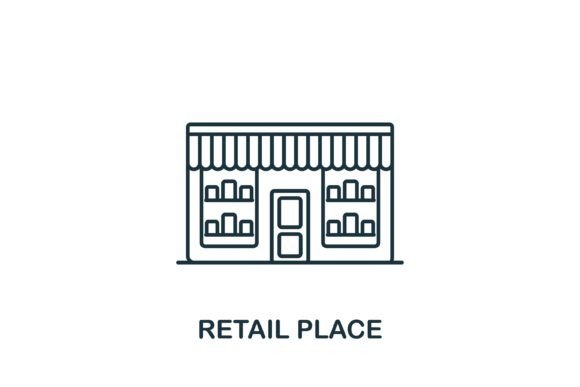 Retail Place Icon – A Modern Graphic Asset for Web and Editorial Design