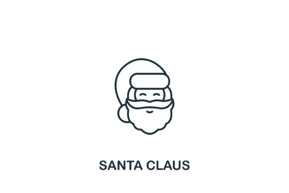 Santa Claus Icon for Marketing and Branding Graphics