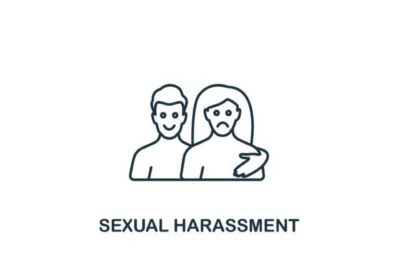 Sexual Harassment Icon for Web and Editorial Design