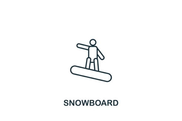 Snowboard Icon: A Versatile Graphic for Modern Branding