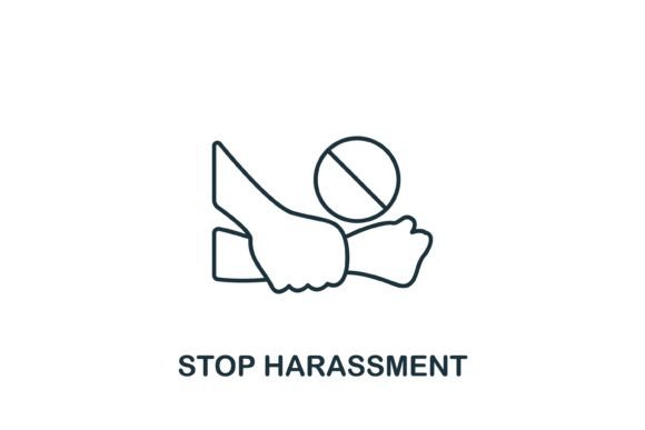 Stop Harassment Icon for Local Business Branding