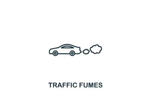 Traffic Fumes Icon – A Versatile Graphic for Design Projects