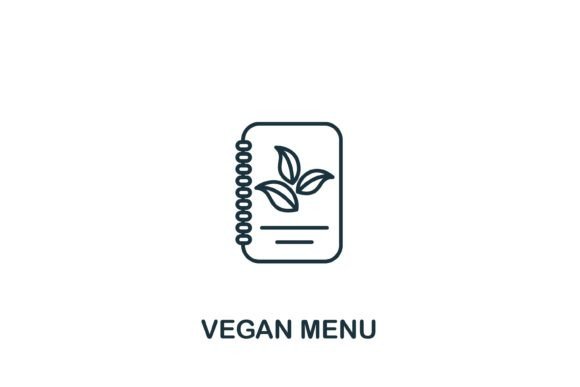 Vegan Menu Icon: A Versatile Graphic for Branding and Marketing