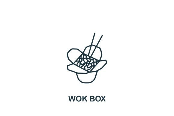 Wok Box Icon for Modern Graphics and Icons
