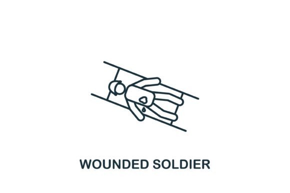 Wounded Soldier Icon for Local Business Branding